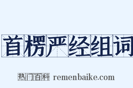 首楞严经组词是什么意思的图片